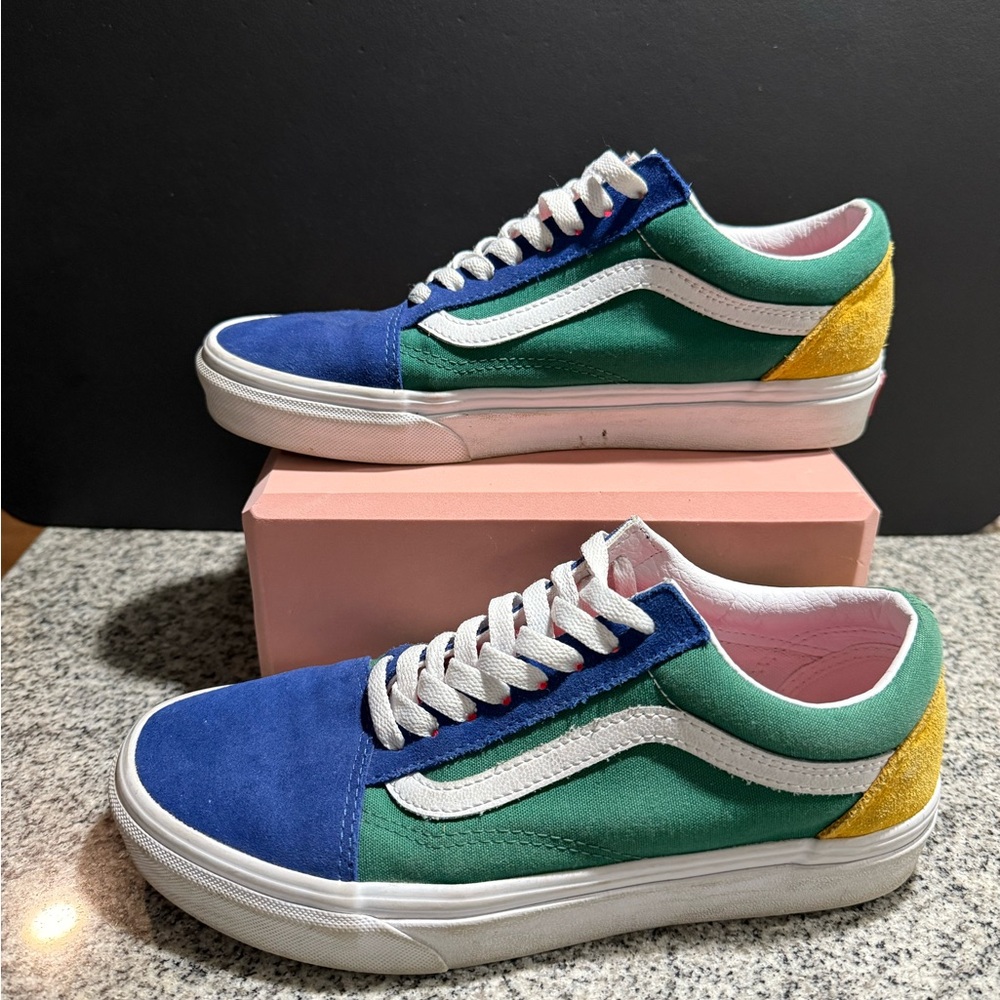 Vans Red, White, and Green Sneakers